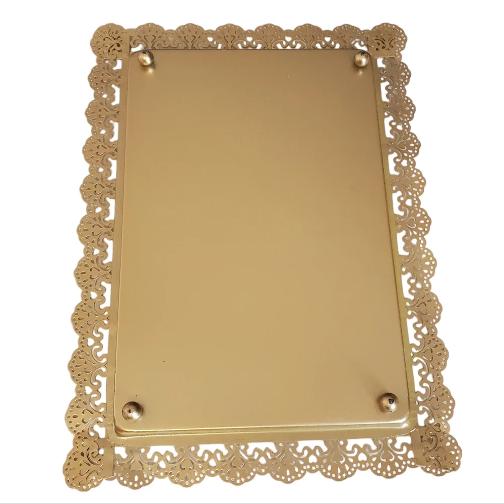 Metal Jewelry Trays 2 Piece Gold / Copper Color Organization